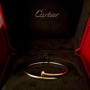 Cartier Juste en Clou Bracelet 18K Yellow Gold Small Model Sz 15
